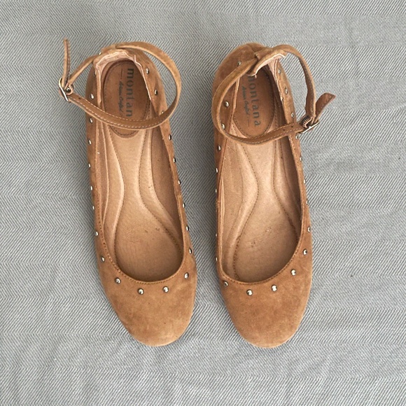 Montana Mary Jane women's shoes camel color suede size 8m - Picture 4 of 15